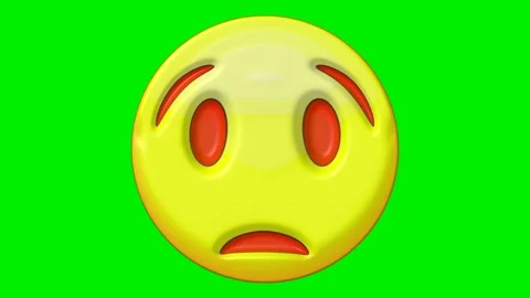 Animated faces with emotions on a green background. Stock Footage 320552369