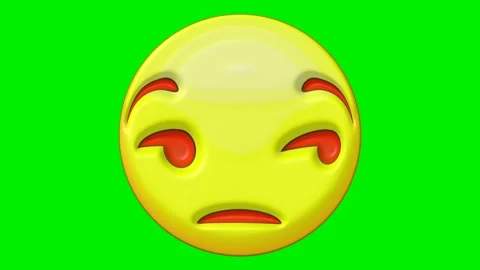 Animated faces with emotions on a green background. Stock Footage 320552370