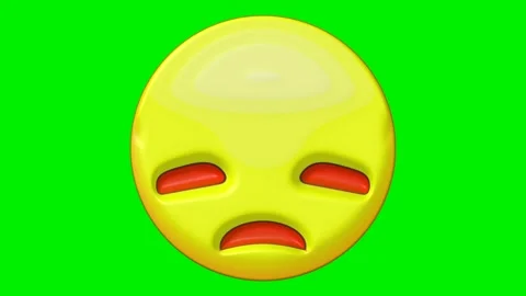 Animated faces with emotions on a green background. Stock Footage 320552380