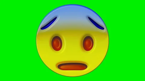 Animated faces with emotions on a green background. Stock Footage 320552381