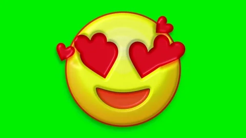Animated faces with emotions on a green background. Stock Footage 320552390