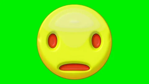 Animated faces with emotions on a green background. Stock Footage 320552391