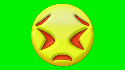 Animated faces with emotions on a green background. Stock Footage 320552395
