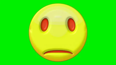Animated faces with emotions on a green background. Stock Footage 320552414