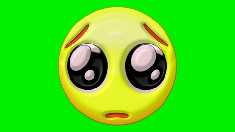 Animated faces with emotions on a green background. Stock Footage 320552427