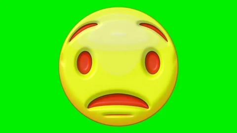 Animated faces with emotions on a green background. Stock Footage 320552439