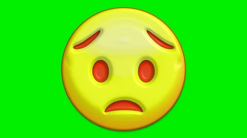 Animated faces with emotions on a green background. Stock Footage 320552442