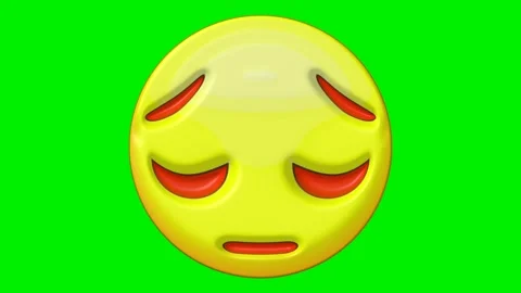 Animated faces with emotions on a green background. Stock Footage 320552443