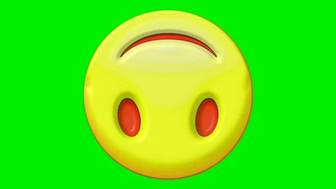 Animated faces with emotions on a green background. Stock Footage 320552483