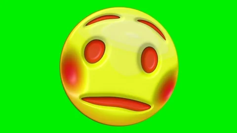 Animated faces with emotions on a green background. Stock Footage 320552506