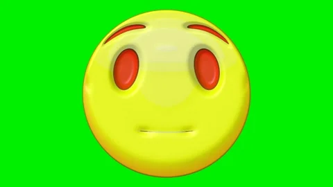 Animated faces with emotions on a green background. Stock Footage 320552507