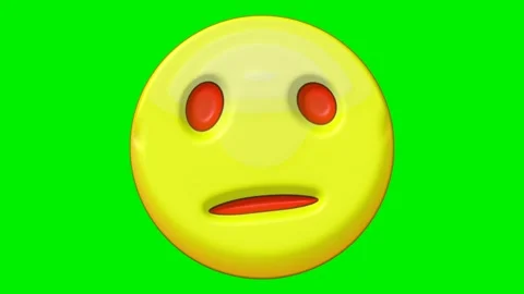 Animated faces with emotions on a green background. Stock Footage 320552520