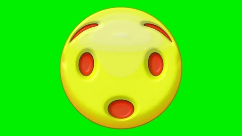 Animated faces with emotions on a green background. Stock Footage 320552529