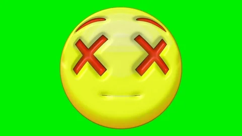 Animated faces with emotions on a green background. Stock Footage 320552539