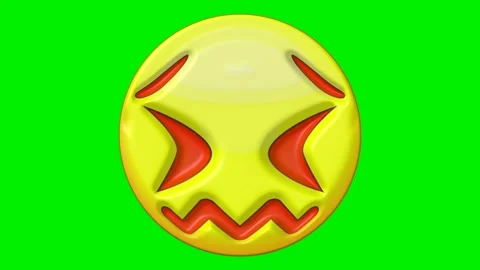 Animated faces with emotions on a green background. Stock Footage 320552540