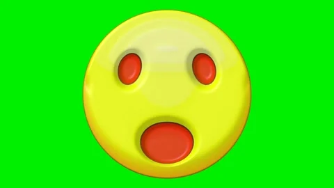Animated faces with emotions on a green background. Stock Footage 320552549