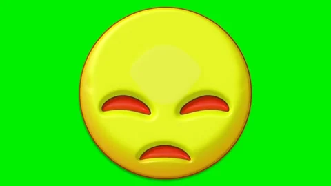Animated faces with emotions on a green background. Stock Footage 320552551