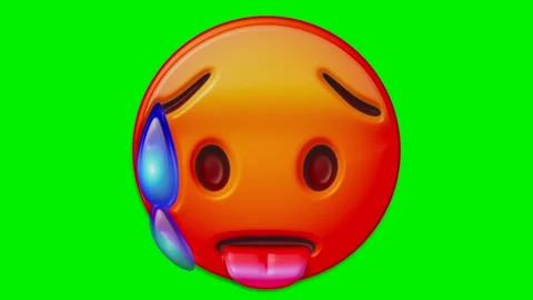 Animated faces with emotions on a green background. Stock Footage 320552571