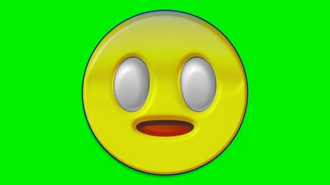 Animated faces with emotions on a green background. Stock Footage 320552575