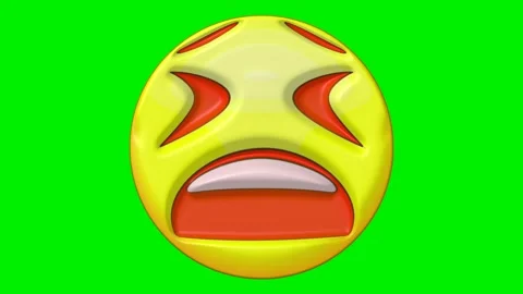 Animated faces with emotions on a green background. Stock Footage 320552588