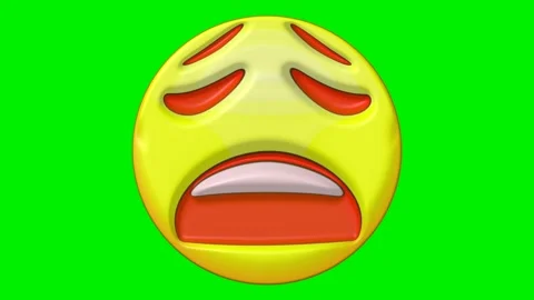 Animated faces with emotions on a green background. Stock Footage 320552598