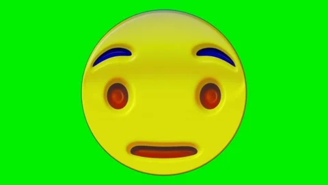 Animated faces with emotions on a green background. Stock Footage 320552599