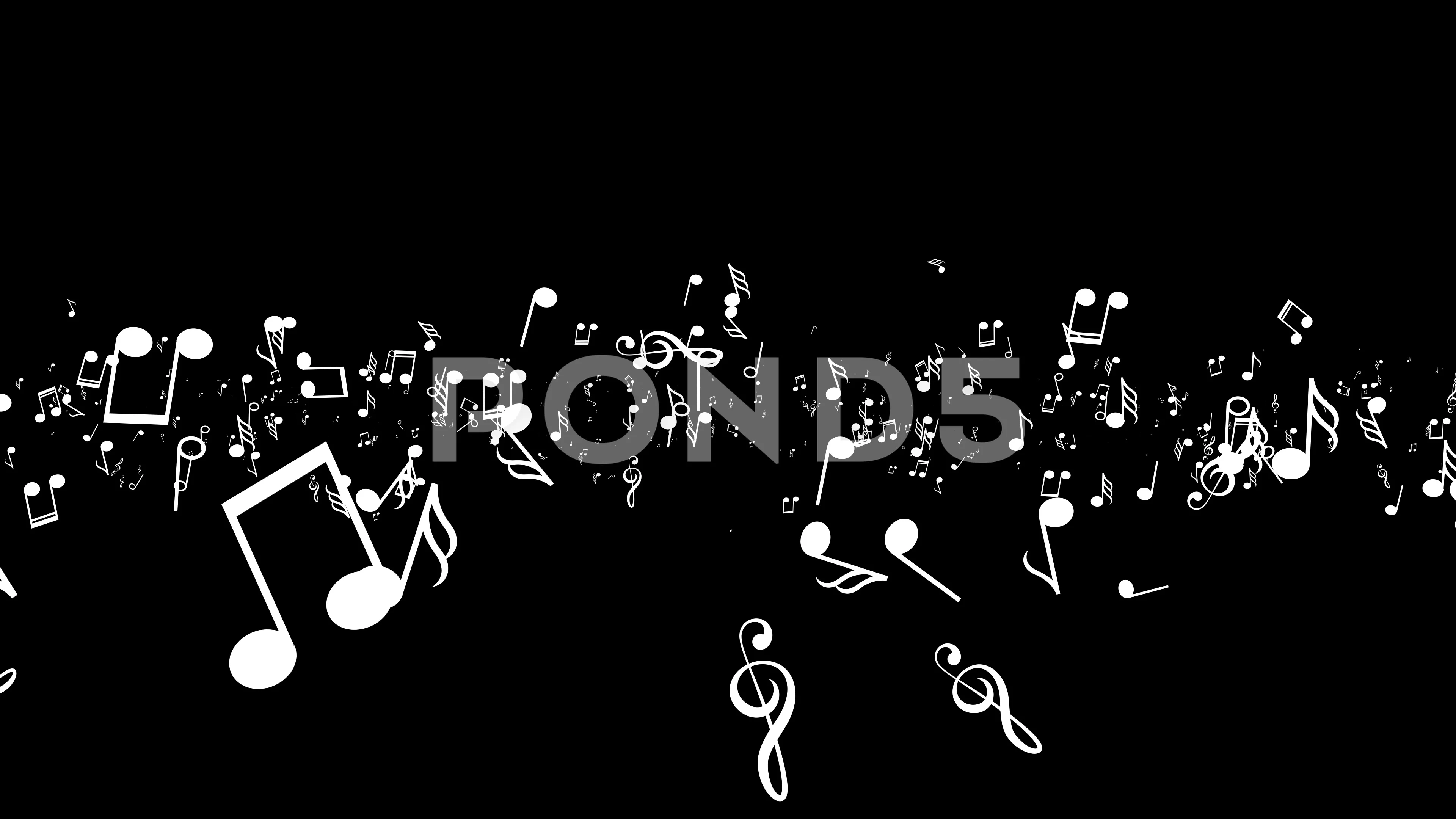music notes black and white background
