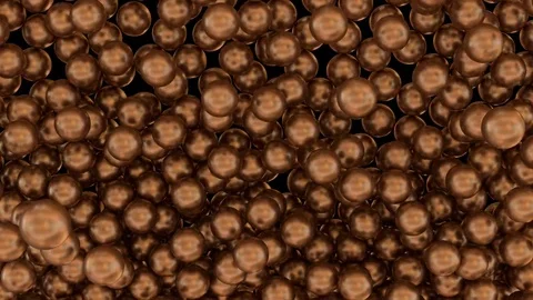Animated falling and bouncing a lot of bronze ping pong balls - top view 스톡 동영상 83995276