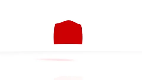 Animated falling and bouncing red square... | Stock Video | Pond5