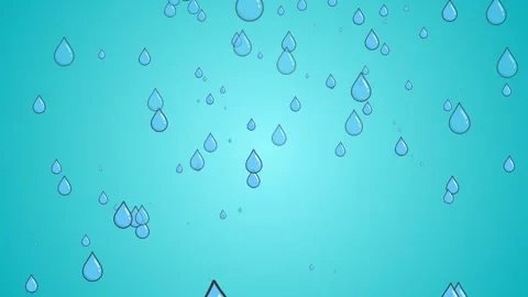 Animated falling blue rain drops on a soft gradient blue background Stock Footage 312271894
