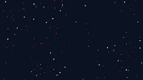 Animated falling confetti for 4th of july celebration background Video stock 336001197