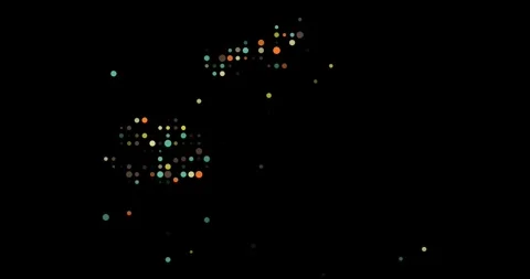 Animated Falling Orbs Create the Shape of Fiji Map Stock Footage 320801555