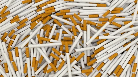 tobacco falling out of cigarette Animated falling over 3300 cigarettes 3