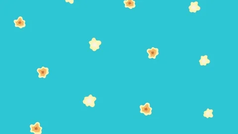 Animated falling popcorn kernels on a vibrant blue background, creating a f.. Stock Footage 338987974