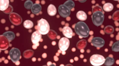 Animated Falling Red, Black, Pink Balloons And Glitter Particles Float Upwards. 動画素材 291851902