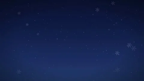 Animated falling snowflakes on a deep blue gradient background for winter Stock Footage 345427271