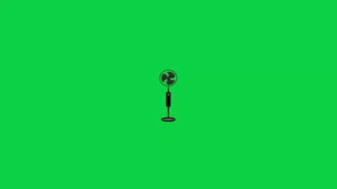 Animated fan icon on a green background. | Stock Video | Pond5