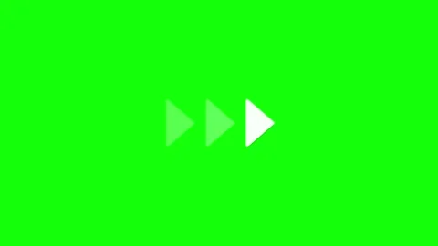 Animated fast forward arrows on green screen background Stock Footage 342342341