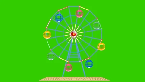 Animated Ferris Wheel Stock Footage 278342780