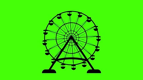 Animated ferris wheel rotating ferris wheel funfair festival entertainment .. Stock Footage 265211535
