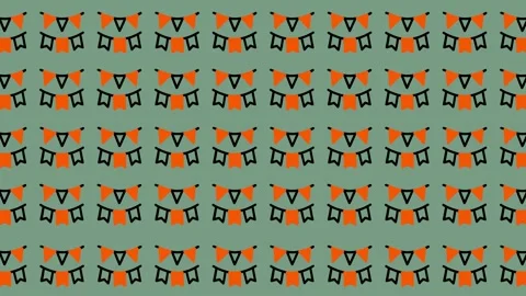 Animated festive bunting pattern seamless loop. Stock Footage 325388578