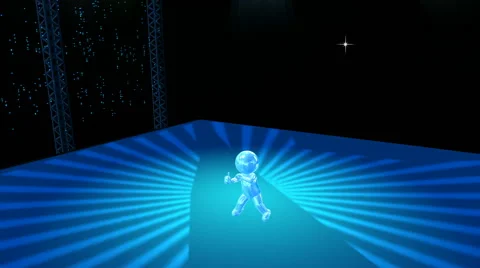 Animated Figure on Dance Stage Video stock 45860515