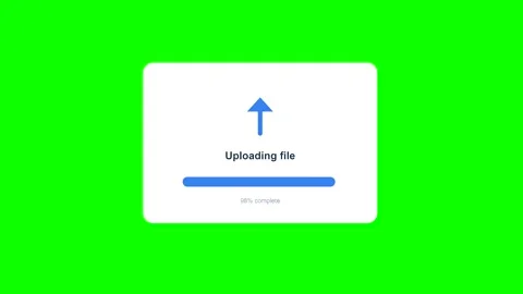Animated file uploading progress bar on green screen Видео 347391079