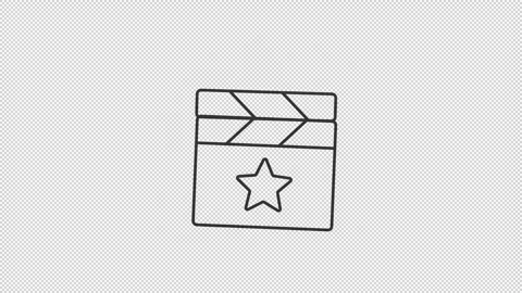 Animated film making board icon Stock Footage 277257525