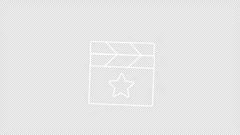 Animated filmmaking white icon Stock Footage 277624658