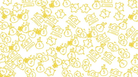 Animated Finance Doodle Pattern. Seamless Loop with Money, Savings, and Inv.. Stock Footage 319713347