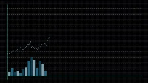 Animated financial graph with increasing blue bars and white line showing p.. Stock Footage 332844867