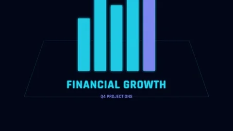 Animated financial growth chart: rising bar graph illustration for business.. Stock Footage 337501375