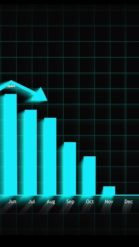 Animated financial growth chart vertical video neon blue bar graph corporat.. Stock Footage 344281437