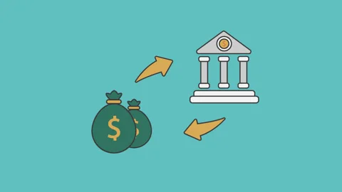 Animated financial transactions Stock Footage 246486528